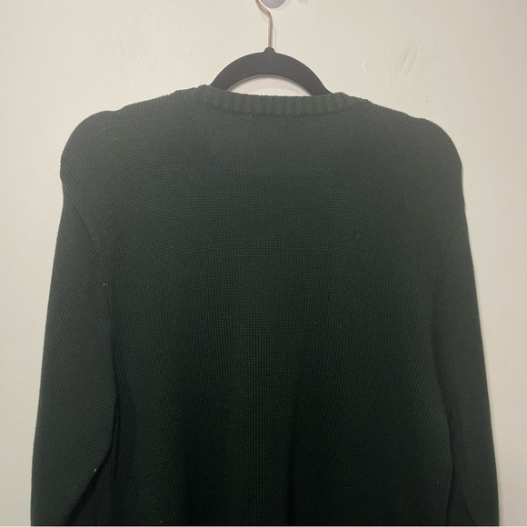 Brandy Melville Brianna Dark Green Knit Crewneck fairy Sweater Cotton Blend OS - Picture 9 of 11